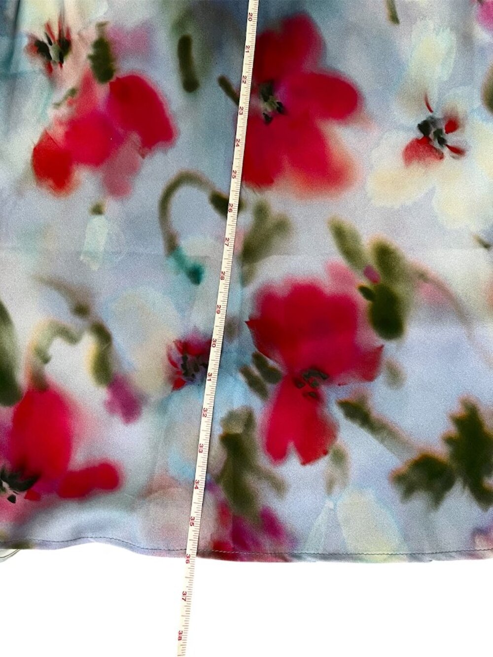 Zara Satin Effect Printed Midi Skirt Ruched Slit High Waist Size Large NWT Chic - Picture 13 of 14